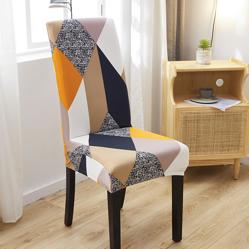 New Printed Elastic Chair Cover – Antifouling & Protective. Ideal for hotels and households. Available at Giggly Groves.
