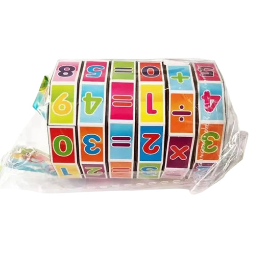 Colorful Montessori educational toy by Giggly Groves, featuring rotating number blocks designed to help young children learn basic math concepts through fun and interactive play.