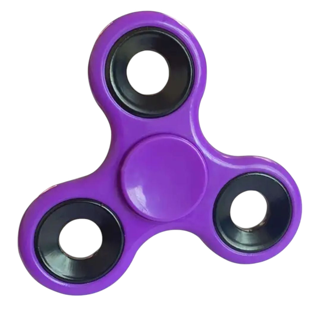 Colorful fidget spinner with three arms and Silent 608 Bearings, available in multiple vibrant shades by Giggly Groves.