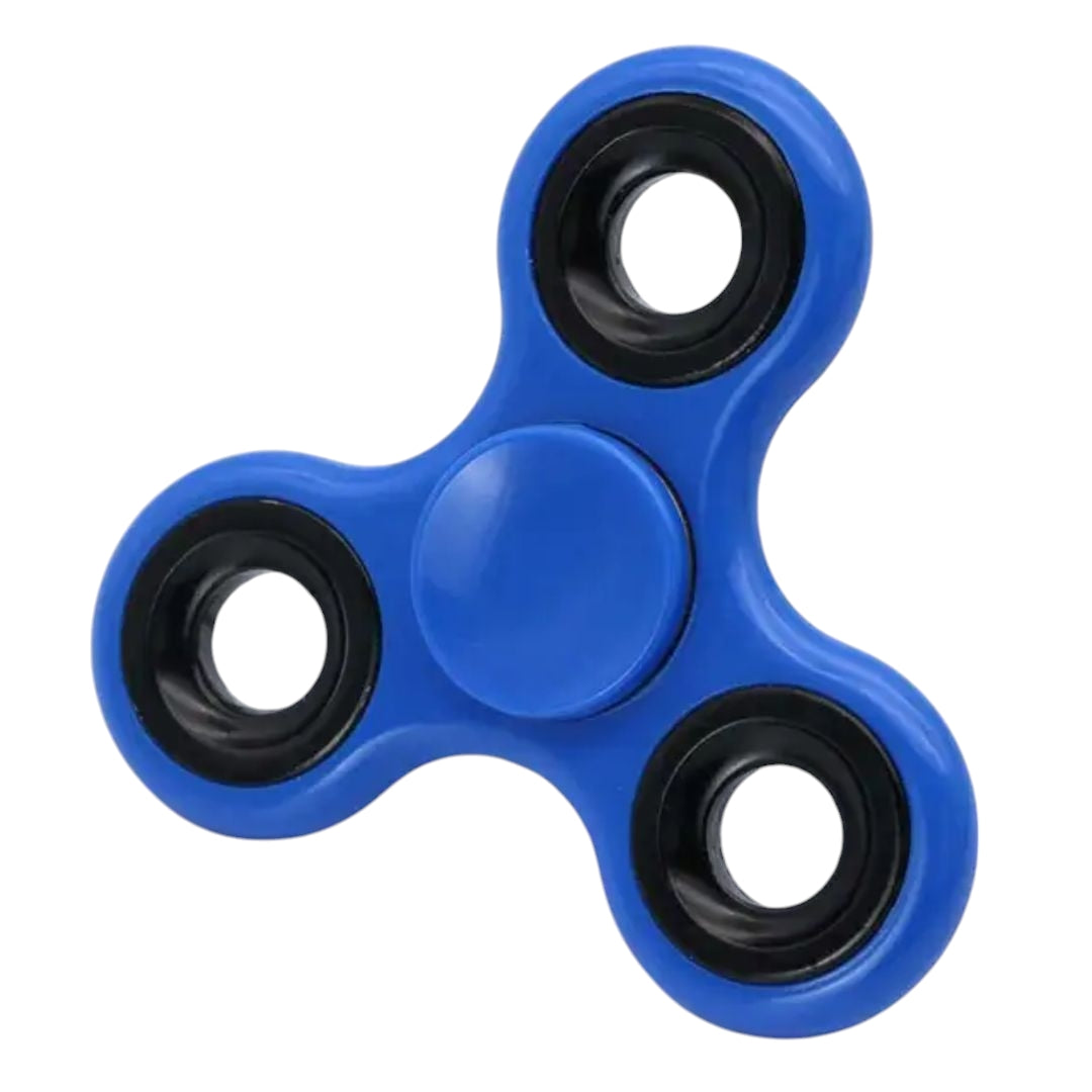 Colorful fidget spinner with three arms and Silent 608 Bearings, available in multiple vibrant shades by Giggly Groves.