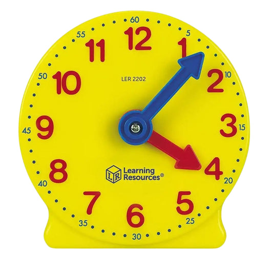 Learning Resources Big Time Mini Clock – Colorful Educational Toy for Kids to Learn Time-Telling with Movable Hands and Activity Guide | Giggly Groves