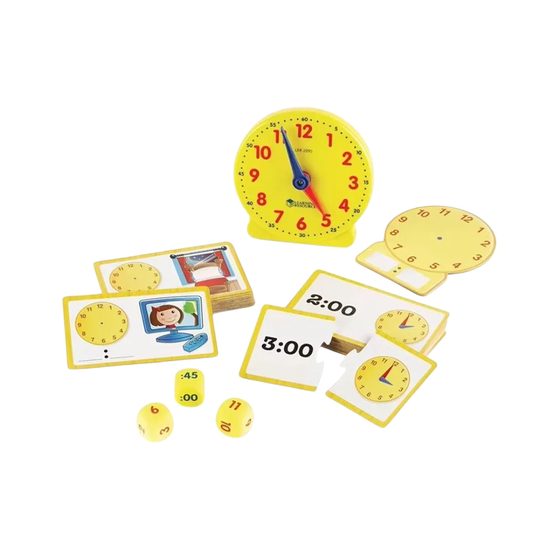 Learning Resources Big Time Mini Clock – Colorful Educational Toy for Kids to Learn Time-Telling with Movable Hands and Activity Guide | Giggly Groves