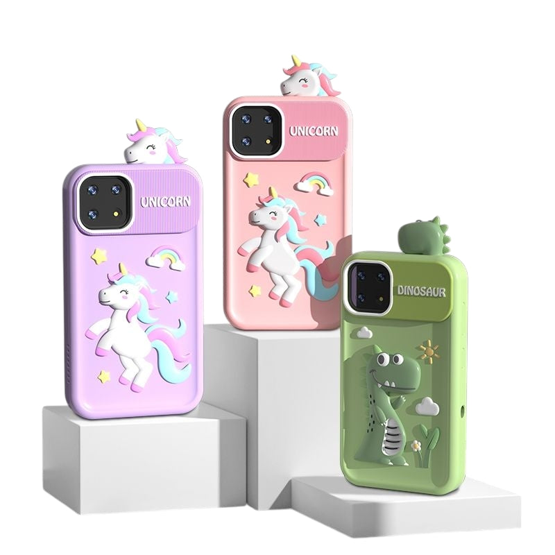 Kids 4G Smart Toy Phone with 2.8-inch Touch Screen, Toy Camera, Bead Learning Features, and Cute Dinosaur & Unicorn Cases – Educational Desktop Mobile for Toddlers, Available at Giggly Groves