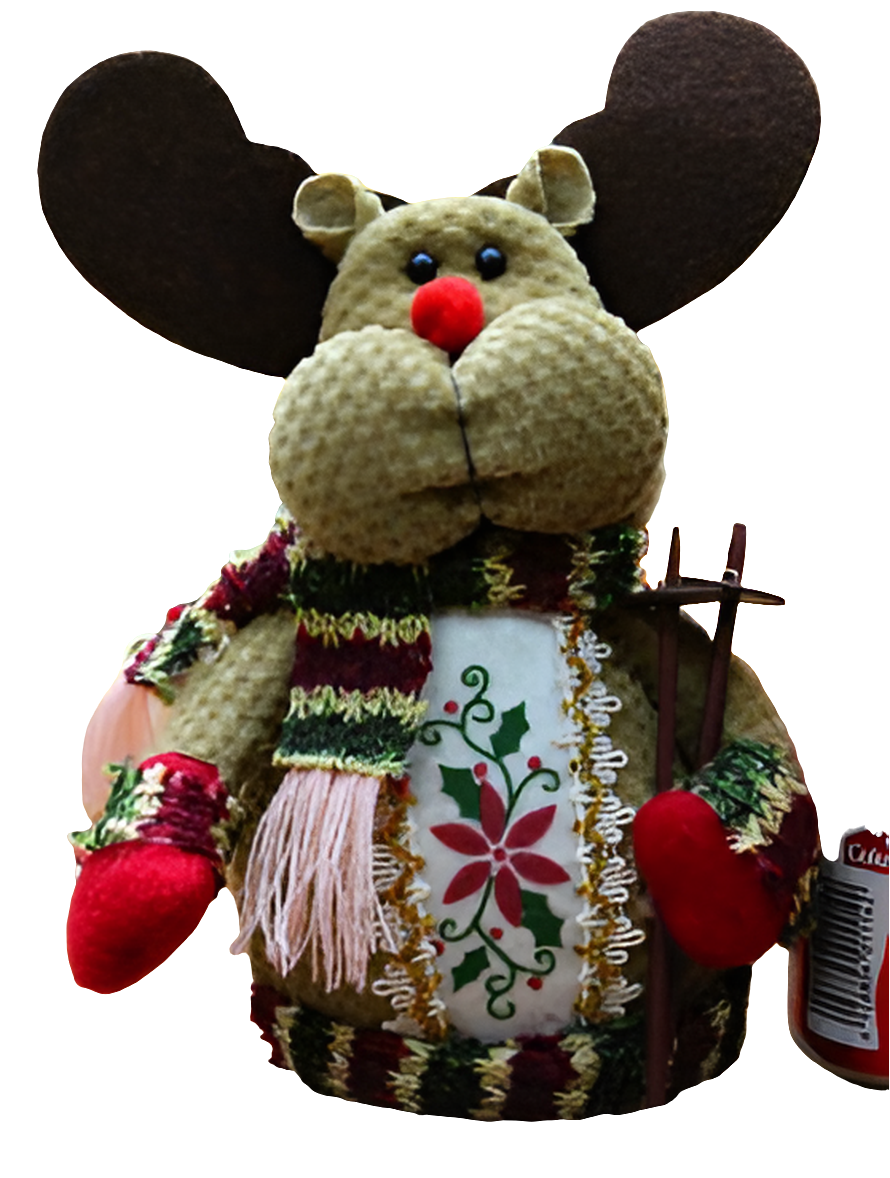 Festive Christmas Decorations: Santa, Snowman, and Reindeer Plush Figures