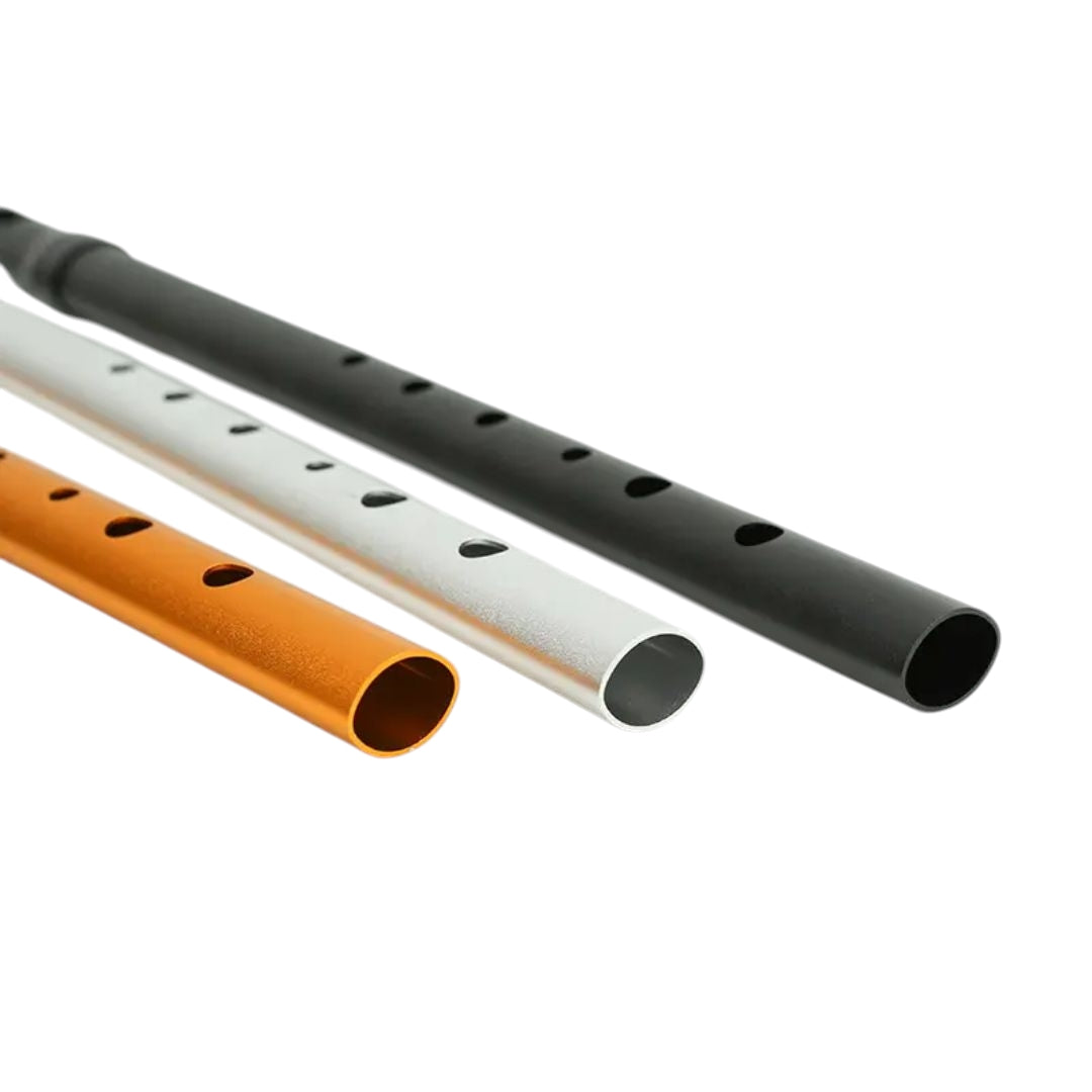 Beginner Kids Flute Party Favor – 6-hole Irish metal whistle in C-D key, ideal for music learning, parties, and gifting, available at Giggly Groves