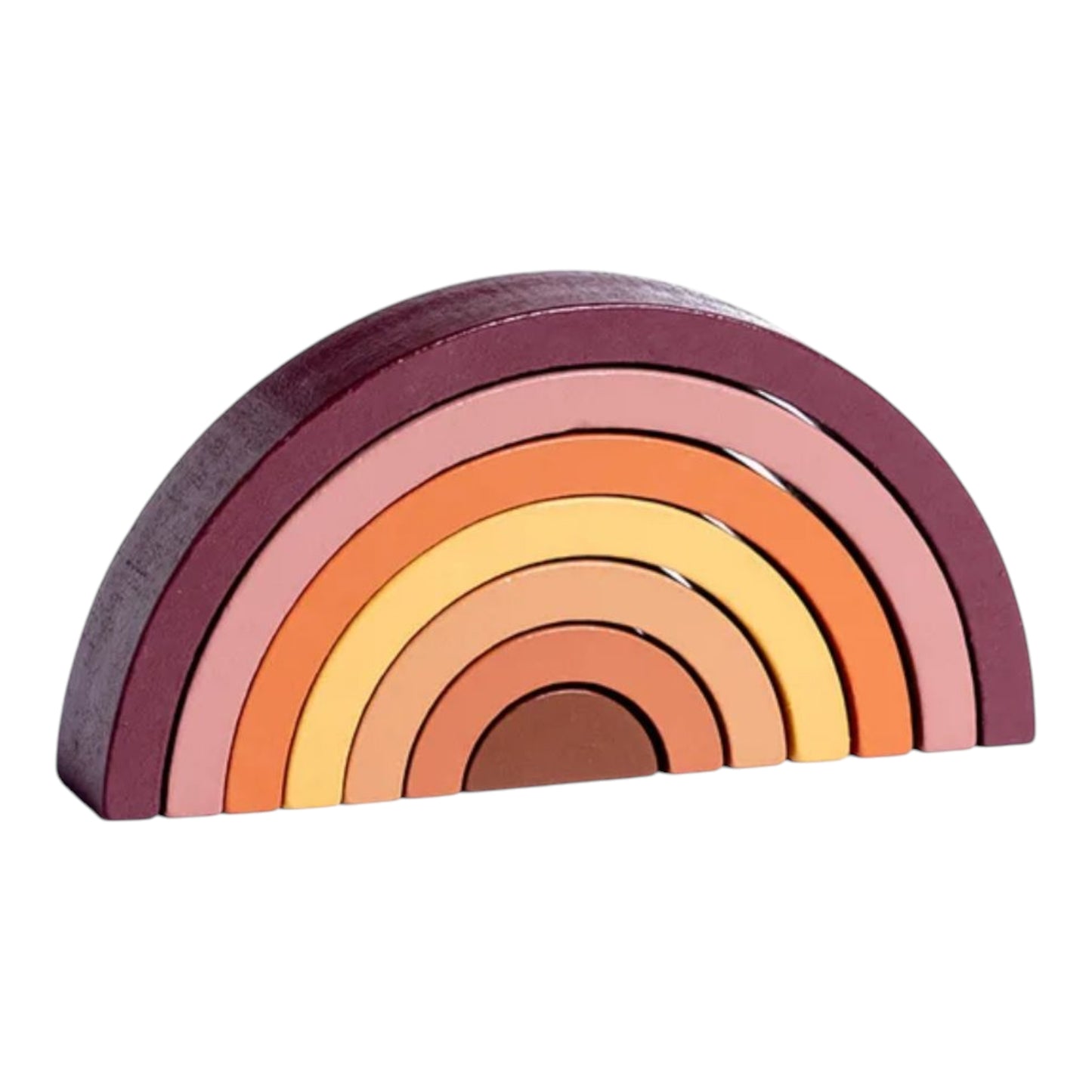 Montessori Wooden Rainbow Stacking Blocks from Giggly Groves - A vibrant educational toy set designed to enhance kids' fine motor skills, color recognition, and problem-solving abilities. Perfect for toddlers and preschoolers.