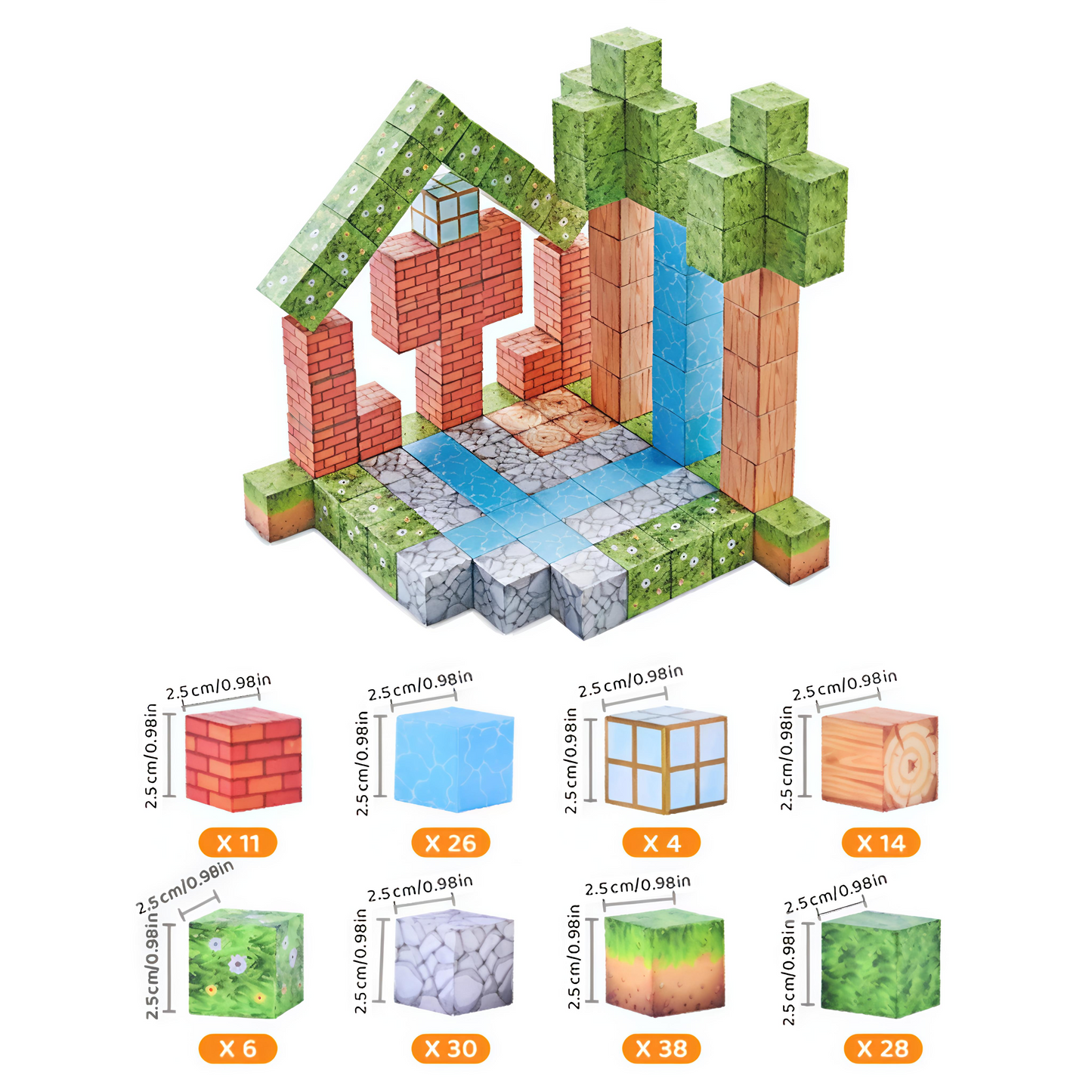 Children playing with Giggly Groves 157-piece magnetic building blocks – colorful sensory STEM toy for boys and girls, educational birthday gift promoting creativity and motor skills, available at gigglygroves.com.