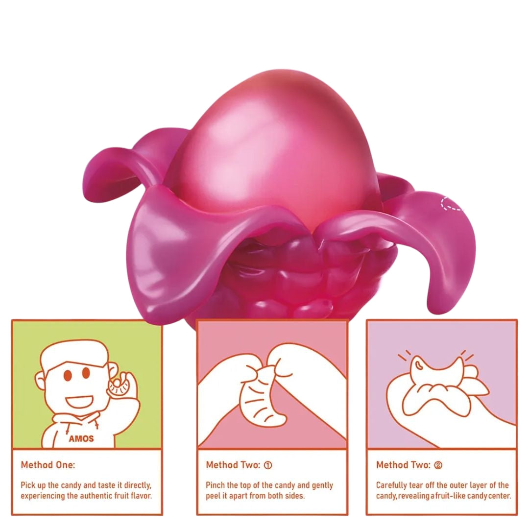 Amos Peelerz peelable grape gummy candy sold at Giggly Groves—fun jelly sweets for kids with vibrant purple packaging and realistic fruit peel texture.