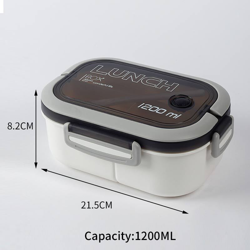 Thickened PP plastic double-layer lunch box for kids with multiple compartments, perfect for keeping food fresh and organized for school or travel.