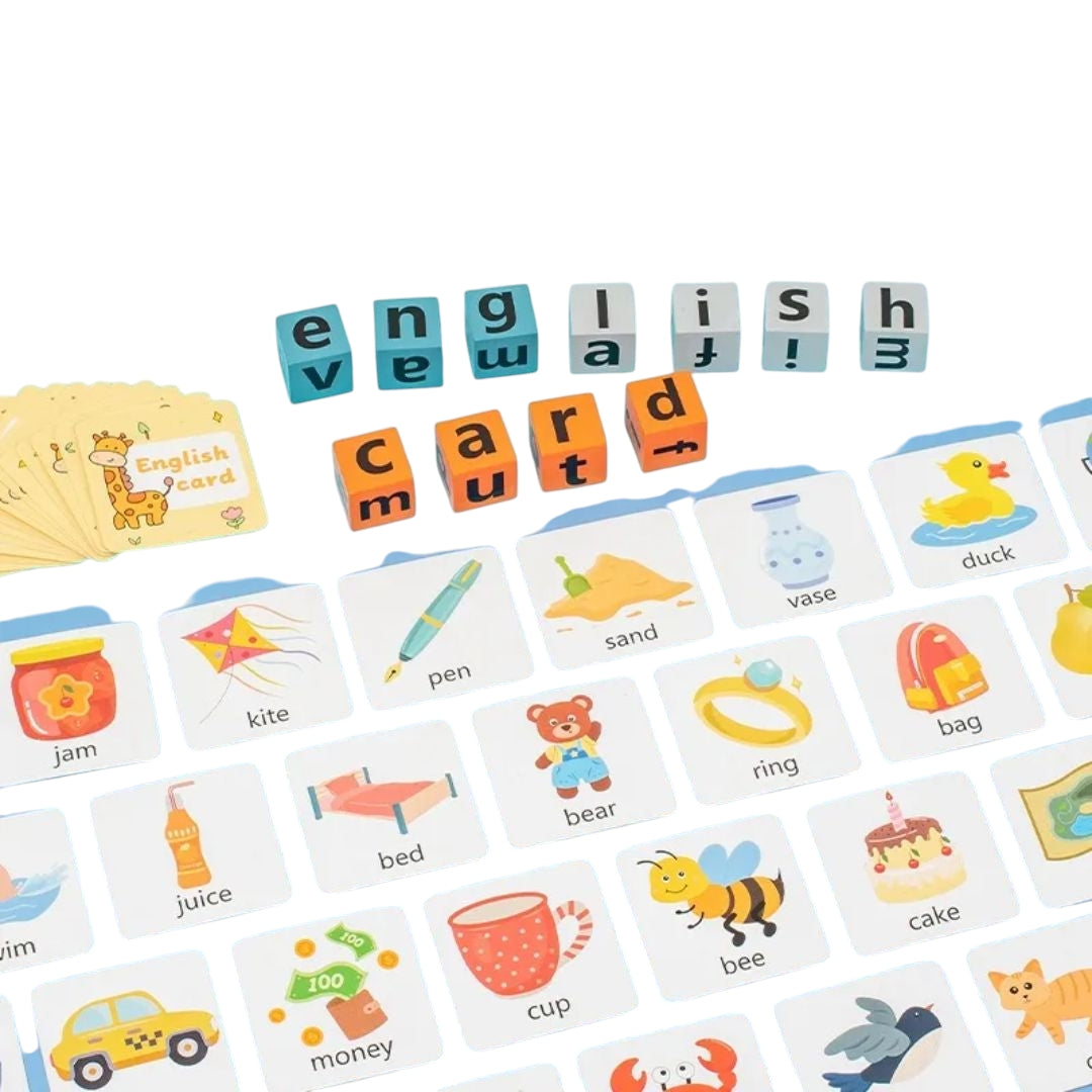 Montessori wooden letter blocks for kids - A fun educational tool for early learning and cognitive development available at Giggly Groves.