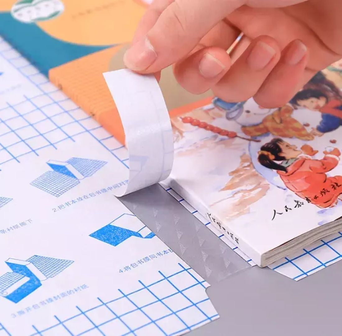 Hot-selling transparent PVC self-adhesive school book cover by Giggly Groves Toy Store, offering durable and crystal-clear protection for books, ideal for students and teachers.