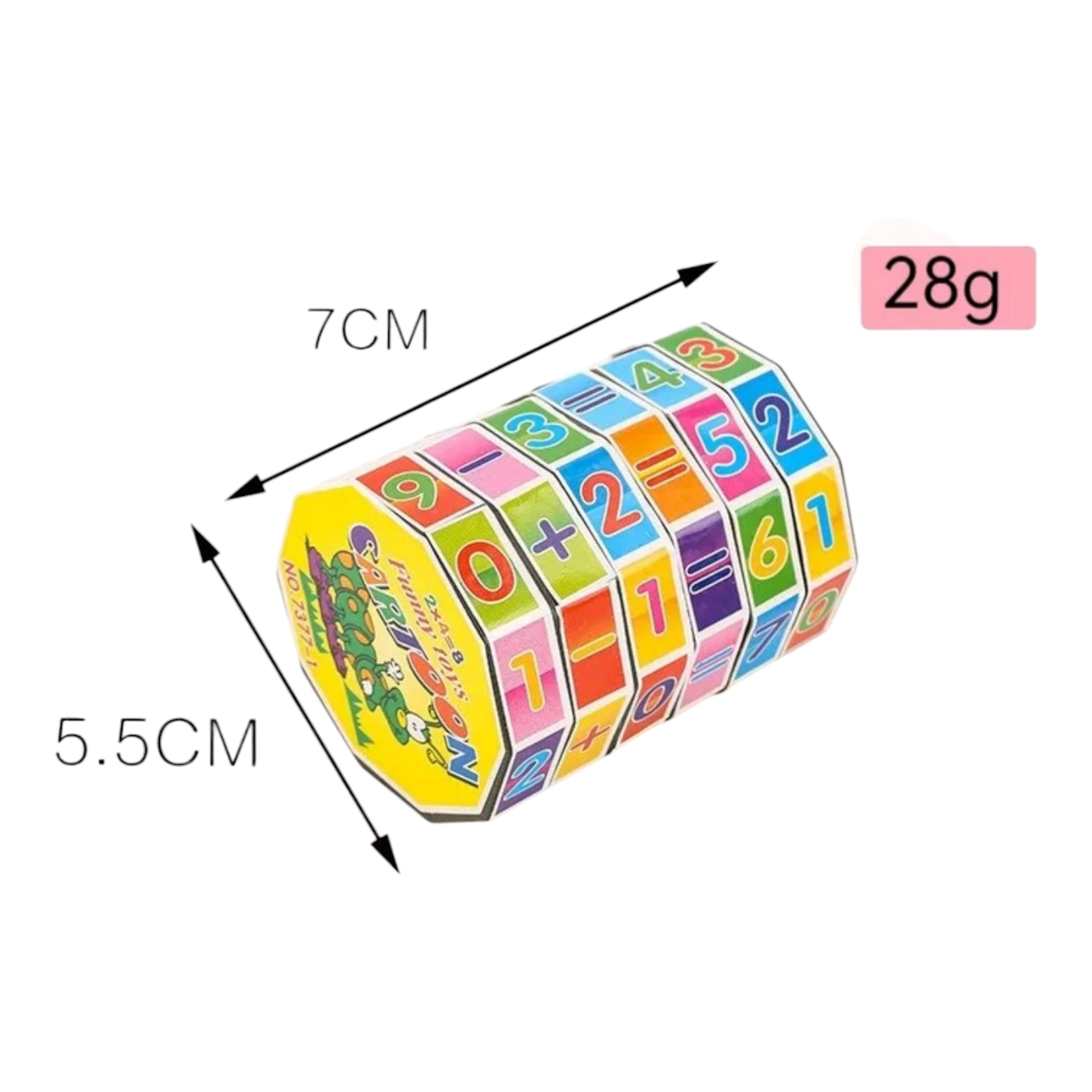 Colorful Montessori educational toy by Giggly Groves, featuring rotating number blocks designed to help young children learn basic math concepts through fun and interactive play.