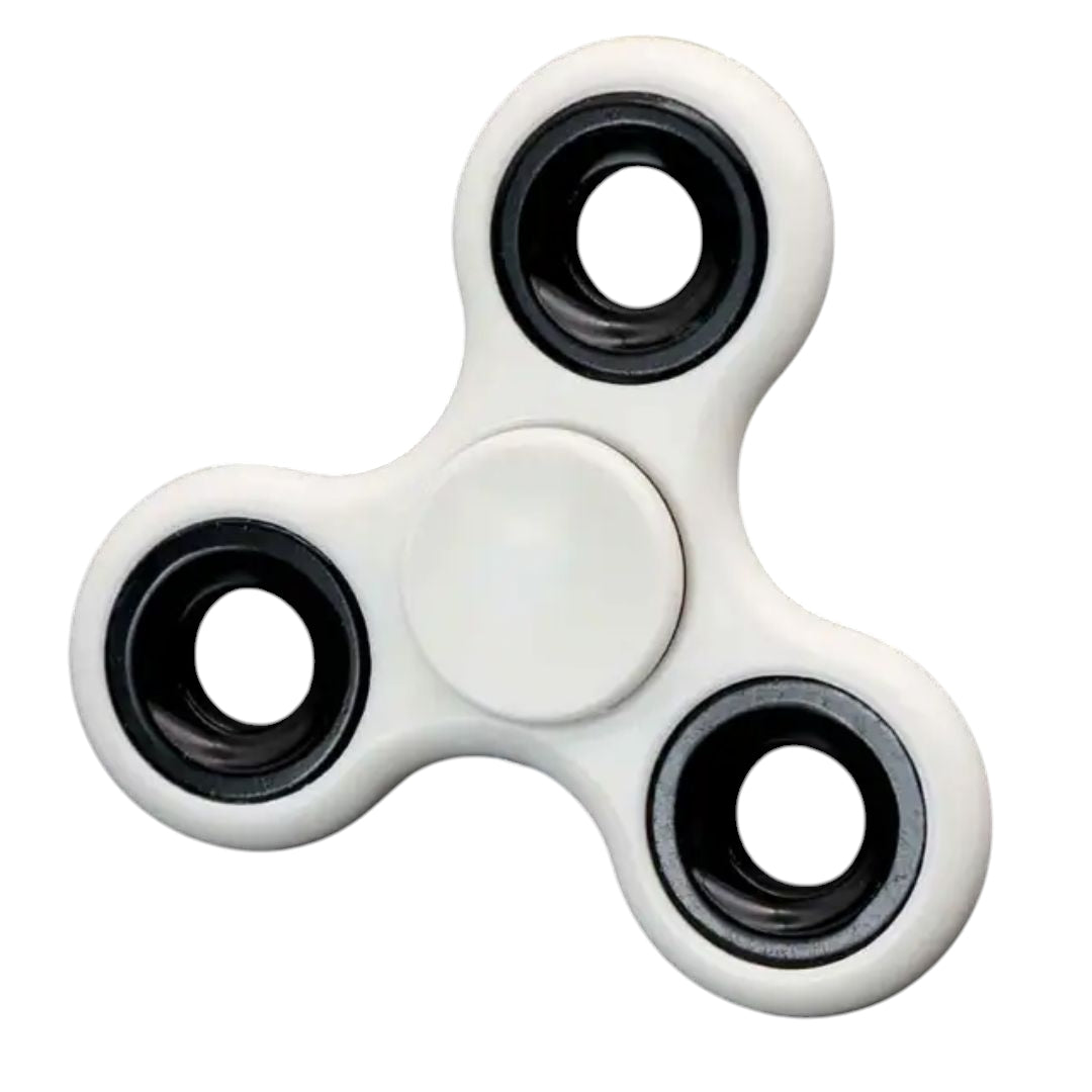 Colorful fidget spinner with three arms and Silent 608 Bearings, available in multiple vibrant shades by Giggly Groves.