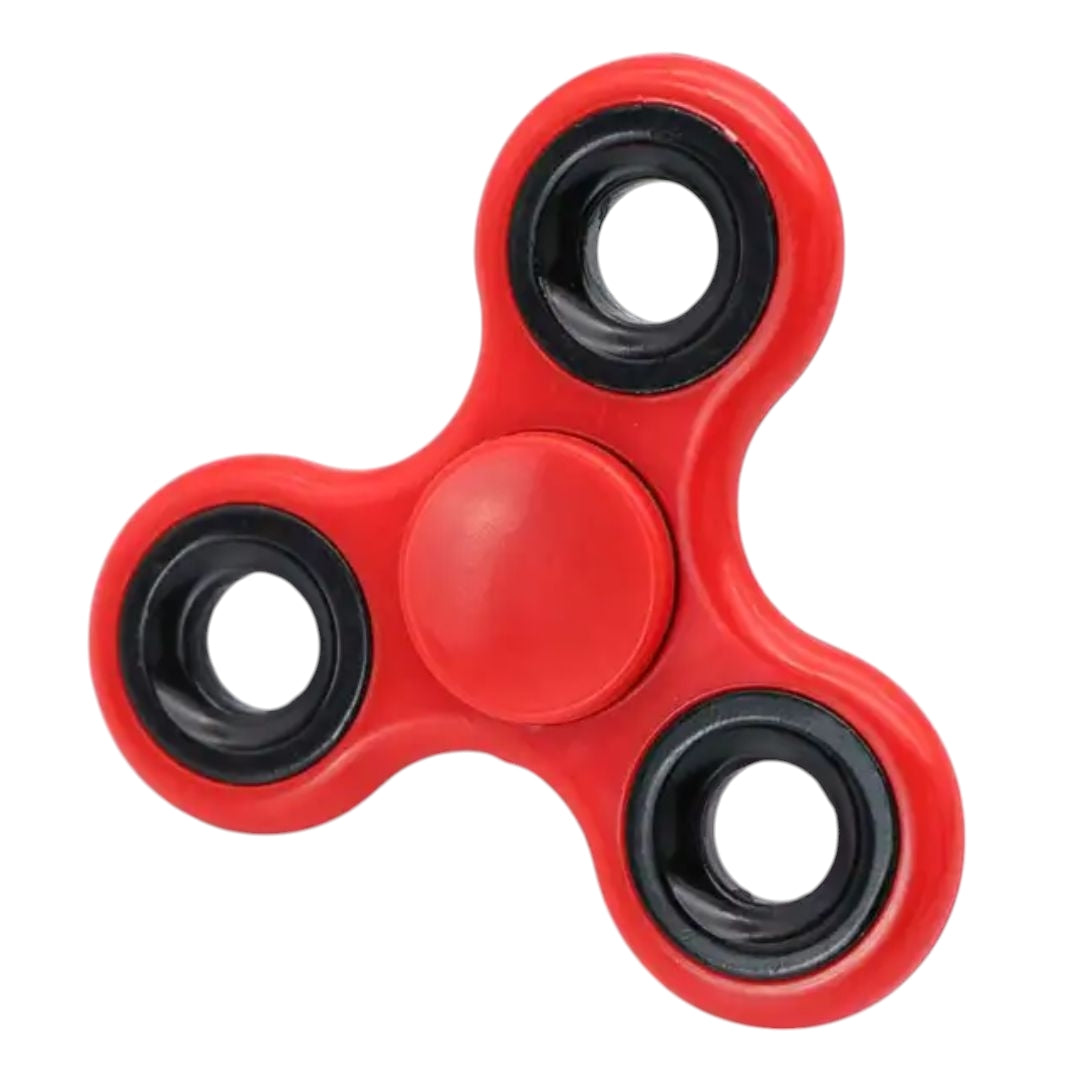 Colorful fidget spinner with three arms and Silent 608 Bearings, available in multiple vibrant shades by Giggly Groves.