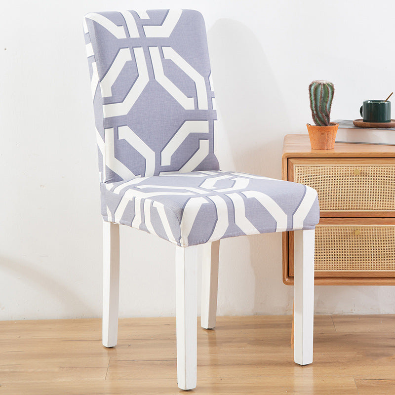 New Printed Elastic Chair Cover – Antifouling & Protective. Ideal for hotels and households. Available at Giggly Groves.