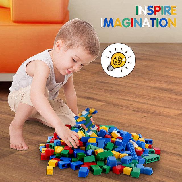 Groves Building Set City Building Blocks Set - DIY Educational Toy with Large Base Plate ...