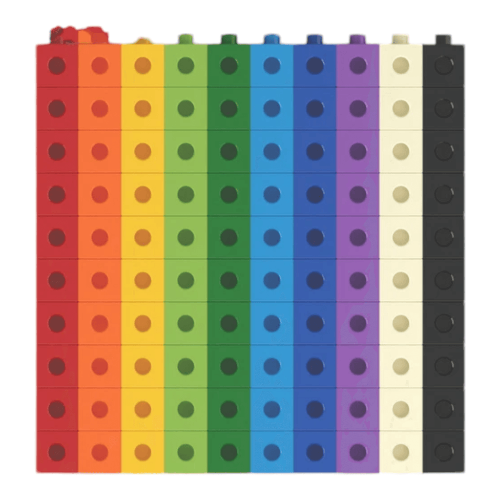 100-Piece MathLink Cubes Set for Kids - Enhance your child’s learning with this colorful, interlocking cube set. Perfect for STEM education, these cubes come in vibrant colors like red, yellow, green, blue, and orange, featuring numbers and math symbols. Ideal for developing fine motor skills and math proficiency. Packaged in a clear storage box for easy organization. A popular choice for interactive learning and educational play. Available now at Giggly Groves.