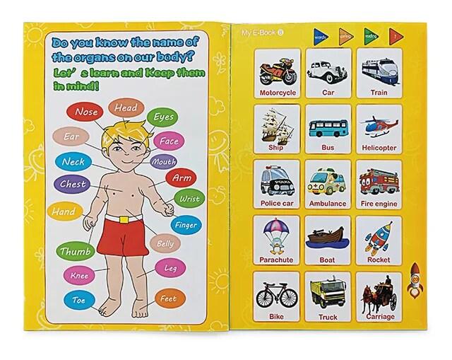Interactive My English E-Book: Touch & Learn Language Adventure for Kids - Giggly Groves. This vibrant e-book features a colorful cover with smiling children holding hands around a globe, promoting inclusivity and global learning. The interactive touch-and-learn panel enhances the language learning experience, making it perfect for kids aged 3 and above