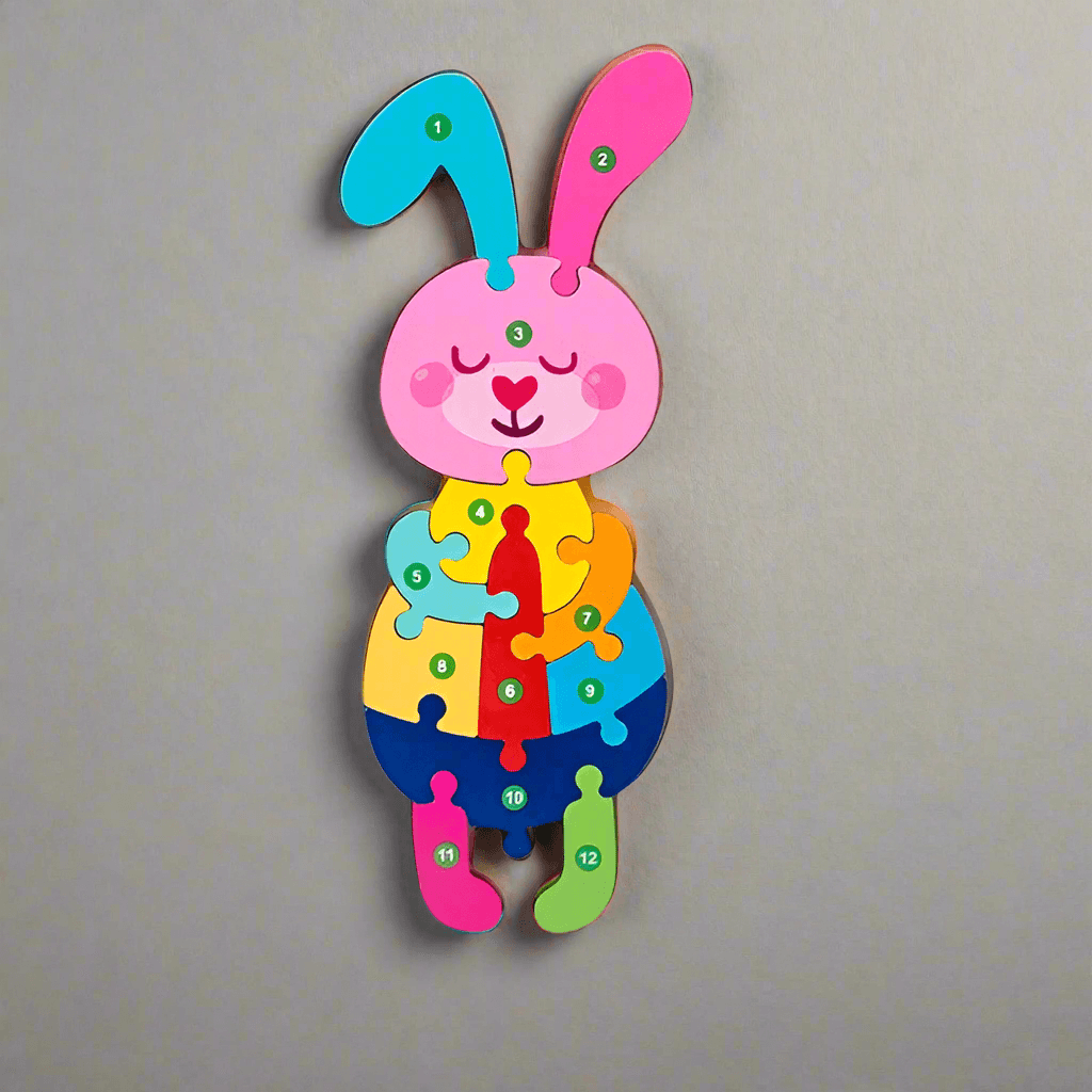 Engaging Animal & Vehicle Themed Wooden Puzzles - Giggly Groves